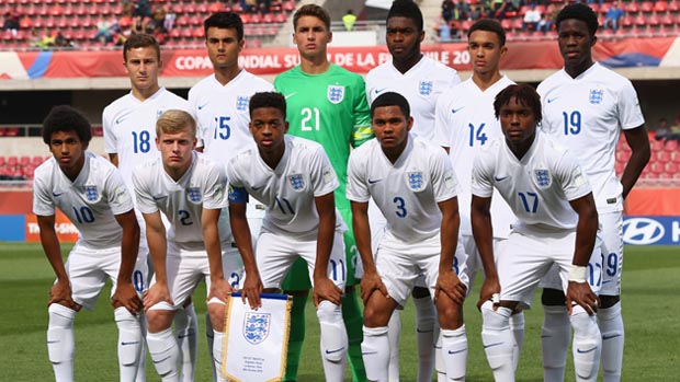 The England Under-21s line-up that started against Kazakhstan in Coventry