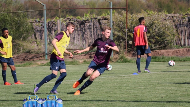 Will Patching and Danny Collinge in training