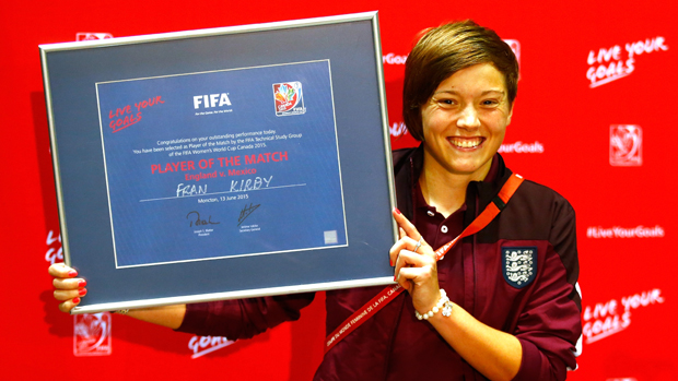 Fran Kirby was named Player of the Match after her performance against Mexico at the 2015 World Cup