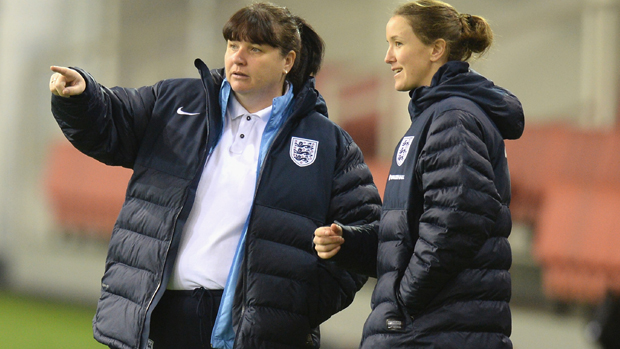 Mo Marley and Casey Stoney at St. George