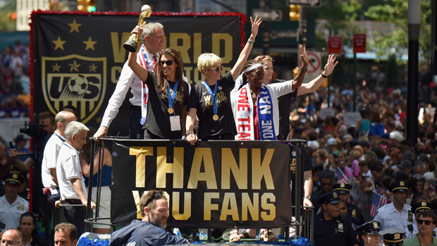 Americans lined the streets to welcome home World Cup winners USA