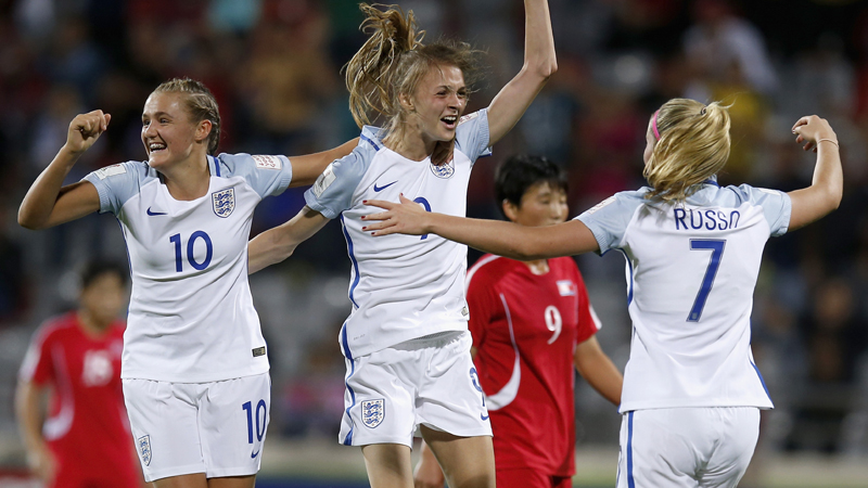 England celebrate Ellie Brazil