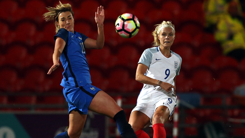 Rachel Daly in action against France